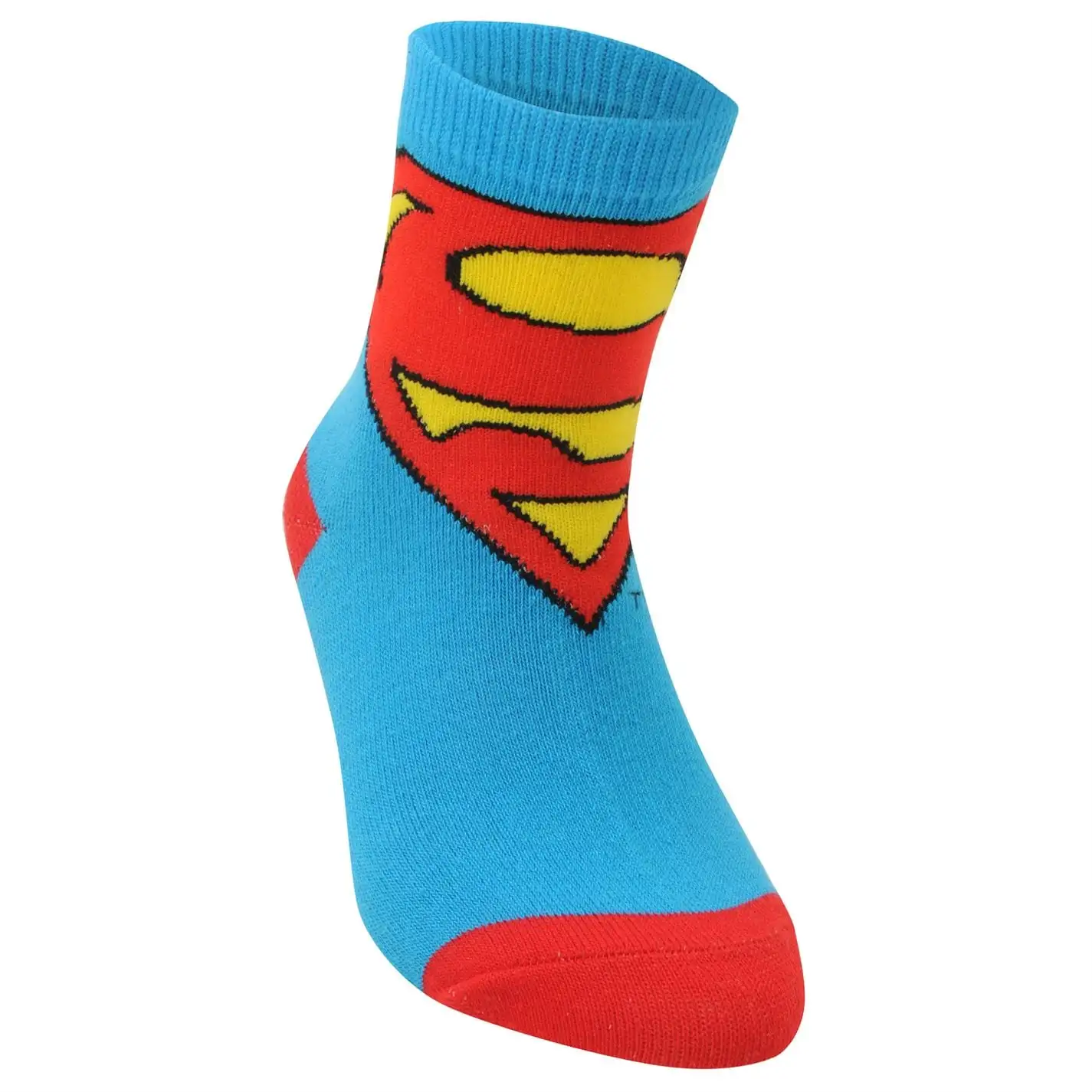 DC Comics Superman 3 Pack Crew Socks Childrens 2 DC Comics Superman 3 Pack Crew Socks Childrens - Image 2