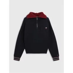 Tommy Hilfiger MONOGRAM HALF ZIP-UP SWEATER