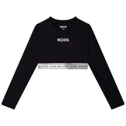 MICHAEL KORS Long Sleeve Crop T Shirt