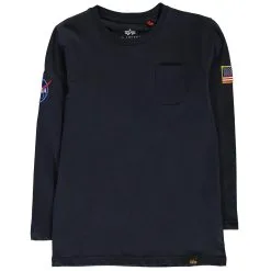 Alpha Industries Nasa Long Sleeve Badge T Shirt