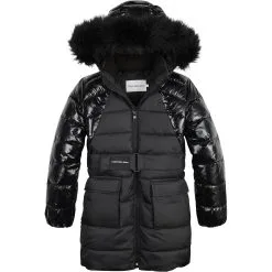 Calvin Klein Jeans MIXED MEDIA BELTED PUFFER COAT
