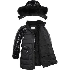 Calvin Klein Jeans MIXED MEDIA BELTED PUFFER COAT -Happy Kids Wear 60266503 xxl a2