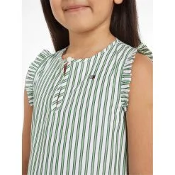 Tommy Hilfiger STRIPED RUFFLE DRESS SLVSS -Happy Kids Wear 61038915 xxl a2