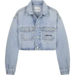 Calvin Klein Jeans OVERSIZED CROP JKT CHALKY BLUE