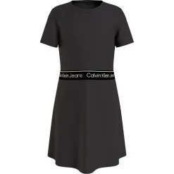 Calvin Klein Jeans LOGO TAPE SS PUNTO DRESS
