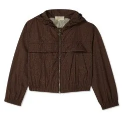 Michael Kors Monogram Print Hooded Windbreaker Junior