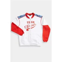 I Saw It First Blue Girls Team Spirit Embroidered Heavyweight Fleeceback Varsity Jacket -Happy Kids Wear 61787918 xxl a2