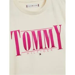 Tommy Hilfiger TOMMY SATEEN LOGO TEE S/S -Happy Kids Wear 65180001 xxl a2