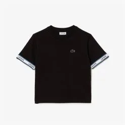 Lacoste Girl's Tape Arm T Shirt