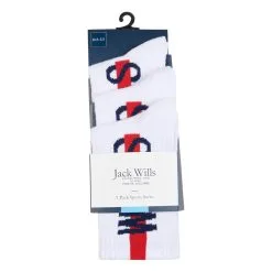 Jack Wills Wills 3 Pack Of Sport Socks Junior Boys