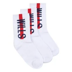 Jack Wills Wills 3 Pack Of Sport Socks Junior Boys -Happy Kids Wear 73014301 xxl a2