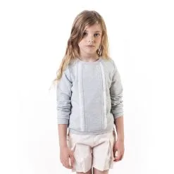 Carrement Beau Girls Grey Sweater