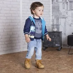 Timberland Kid Boys Navy Hooded Windbreaker