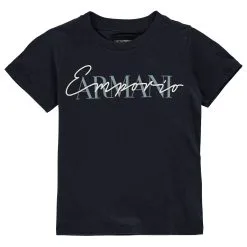 Armani Boys EA Script Logo T Shirt